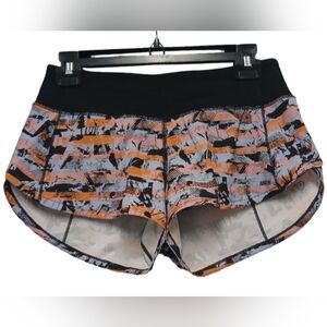 Lululemon Speed Up Short *2.5" Inversion Multi/Black Size 4